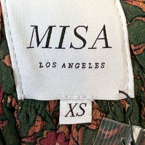 Misa Los Angeles Clio Evergreen Bloom Long Sleeve Blouse Womens Size XS - Picture 4 of 10
